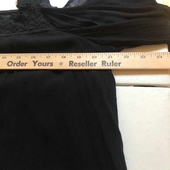 Xhilaration XXL black cotton blend off shoulder cold shoulder 3/4 sleeve - Picture 10 of 10